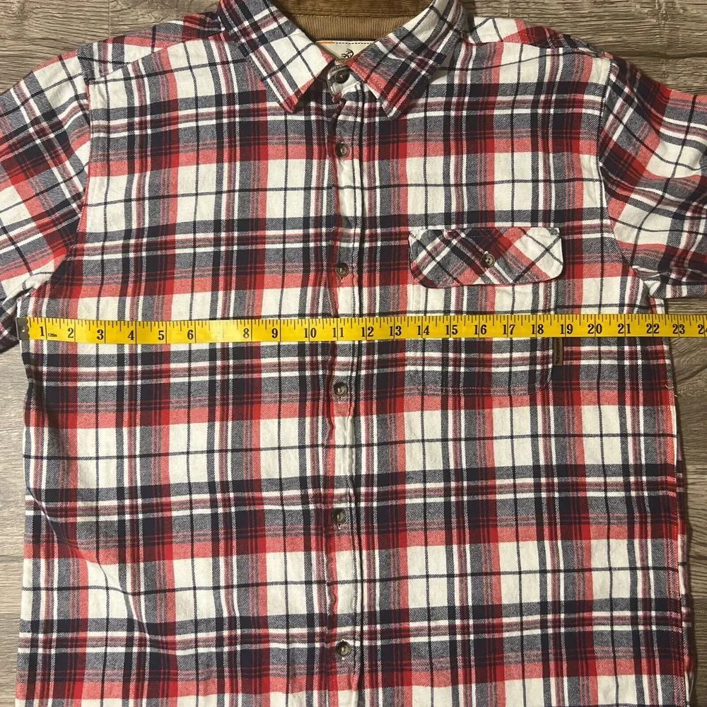 Legendary Whitetails Red/White/Blue Plaid Flannel, Men's Large‎ Tall